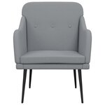 vidaXL Fauteuil Gris clair 63x76x80 cm Tissu