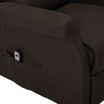 vidaXL Fauteuil Marron foncé Tissu