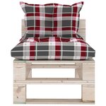 Vidaxl salon de jardin palette 6 pièces avec coussins bois de pin