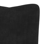 vidaXL Chaise de relaxation avec repose-pied Noir Velours