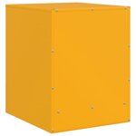vidaXL Table de chevet jaune moutarde 34 5x39x44 cm acier