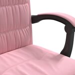 vidaXL Fauteuil inclinable de bureau Rose Velours