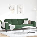 vidaXL Sofa en tissu Vert foncé 208 cm Tissu en velours côtelé