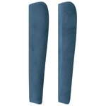 vidaXL Tête de lit avec oreilles Bleu foncé 83x23x118/128 cm Velours