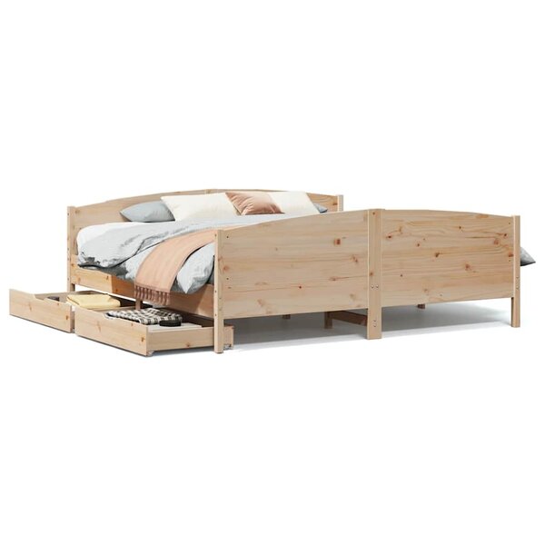 vidaXL Cadre de lit sans matelas 160x200 cm bois massif de pin