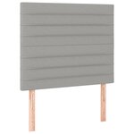 vidaXL Sommier à lattes de lit avec matelas Gris clair 80x200 cm Tissu