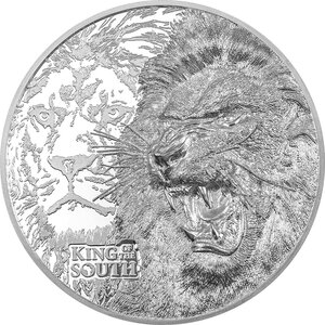 Monnaie en argent 100 dollars g 1000 (1 kg) millésime 2023 nature kings lion