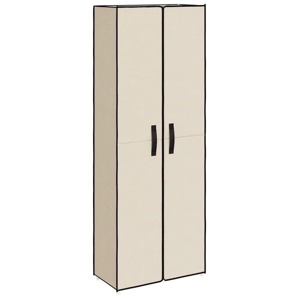 vidaXL Armoire à chaussures Crème 60x30x166 cm Tissu