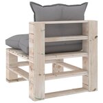 vidaXL Canapé de milieu palette de jardin avec coussins Bois de pin
