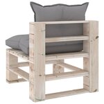 vidaXL Canapé de milieu palette de jardin avec coussins Bois de pin