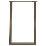 vidaXL Pieds de table à manger en forme de U  2 pièces  acier naturel  60 x (72-73) cm