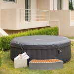 Spa gonflable rond 6 places bergen gris pvc armé ø204cm