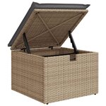 vidaXL Salon de jardin avec coussins 6 Pièces beige résine tressée