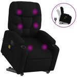 vidaXL Fauteuil de massage inclinable Noir Tissu