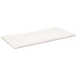 vidaXL Dessus de bureau blanc 100x60x2 5 cm bois massif de pin