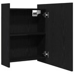 vidaXL Armoire Miroir de Salle de Bain Chêne noir 62 5 x 20 5 x 64 cm