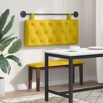 vidaXL Tête de lit suspendue Avec lumière LED Jaune Velours