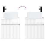 vidaXL Meuble de lavabo mural Blanc brillant 49 x 44 5 x 65 5 cm