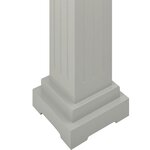 vidaXL Support pilier classique carré pour plantes Gris 17x17x66cm MDF