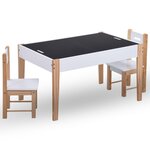 vidaXL Ensemble de table et chaises pour enfants 3 Pièces Noir et blanc