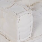 vidaXL Coussin de Canapé Pallet 3 Pièces Crème Polyester