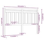 vidaXL Tête de lit Gris 156x4x100 cm Bois massif de pin