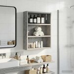 vidaXL Armoire murale de salle de bain Gris Sonoma 40 x 10 x 50 cm