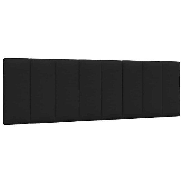 vidaXL Coussin de tête de lit Hanko noir 160 cm tissu