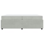 vidaXL Cadre de lit avec matelas Gris clair 200 x 200 cm tissu