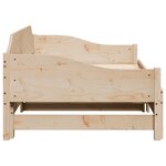 vidaXL Lit de jour et lit gigogne sans matelas 90x190 cm bois massif