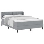 vidaXL Lit à ressorts avec matelas Gris clair 160 x 200 cm tissu