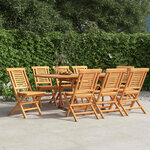 vidaXL Chaises de jardin pliantes lot de 8 47x63x90cm bois massif teck