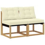 vidaXL 2 pc Sofa de milieu extérieur Blanc