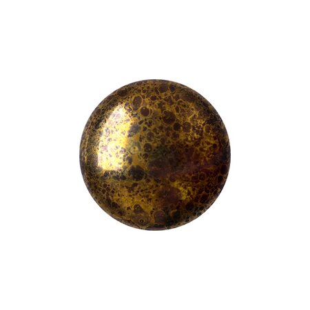 Diy - cabochon rond en verre 25mm - dark choco bronze