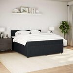vidaXL Sommier à lattes de lit et matelas Noir 200x200 cm Velours