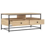 vidaXL Table basse chêne sonoma 100x51x45 cm bois d'ingénierie