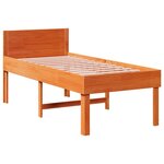 vidaXL Cadre de lit sans matelas cire marron 90x190 cm bois pin massif
