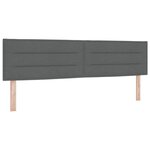 vidaXL Lit Box Spring avec Matelas & LED Gris foncé 180x200 cm Tissu