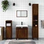 vidaXL Armoire de bain chêne marron 58x33x60 cm bois d'ingénierie