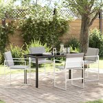 vidaXL Ensemble de salle à manger pour jardin 5 Pièces Blanc
