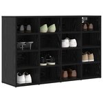 vidaXL Cabinet à chaussures avec étagère Chêne noir 103 x 30 x 67 cm