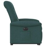 vidaXL Fauteuil inclinable électrique vert foncé tissu
