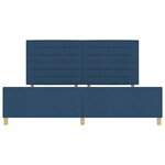 vidaXL Cadre de lit avec tête de lit Bleu 200 x 200 cm tissu