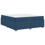 vidaXL Cadre de lit avec matelas Bleu 180 x 200 cm tissu