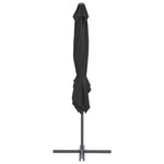 vidaXL Parasol de jardin avec base portable anthracite