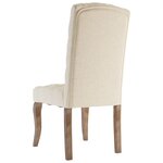 vidaXL Chaises à manger lot de 4 beige tissu à l'aspect de lin