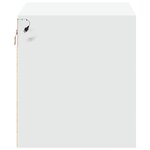 vidaXL Tables de chevet murales avec lumières LED 2 Pièces blanc