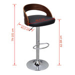 vidaXL Tabourets de bar lot de 2 bois courbé