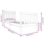 vidaXL Cadre de lit sans matelas blanc bois massif 100x200 cm