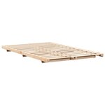 vidaXL Cadre de lit surélevé Marron 120 x190 cm Bois massif en pin